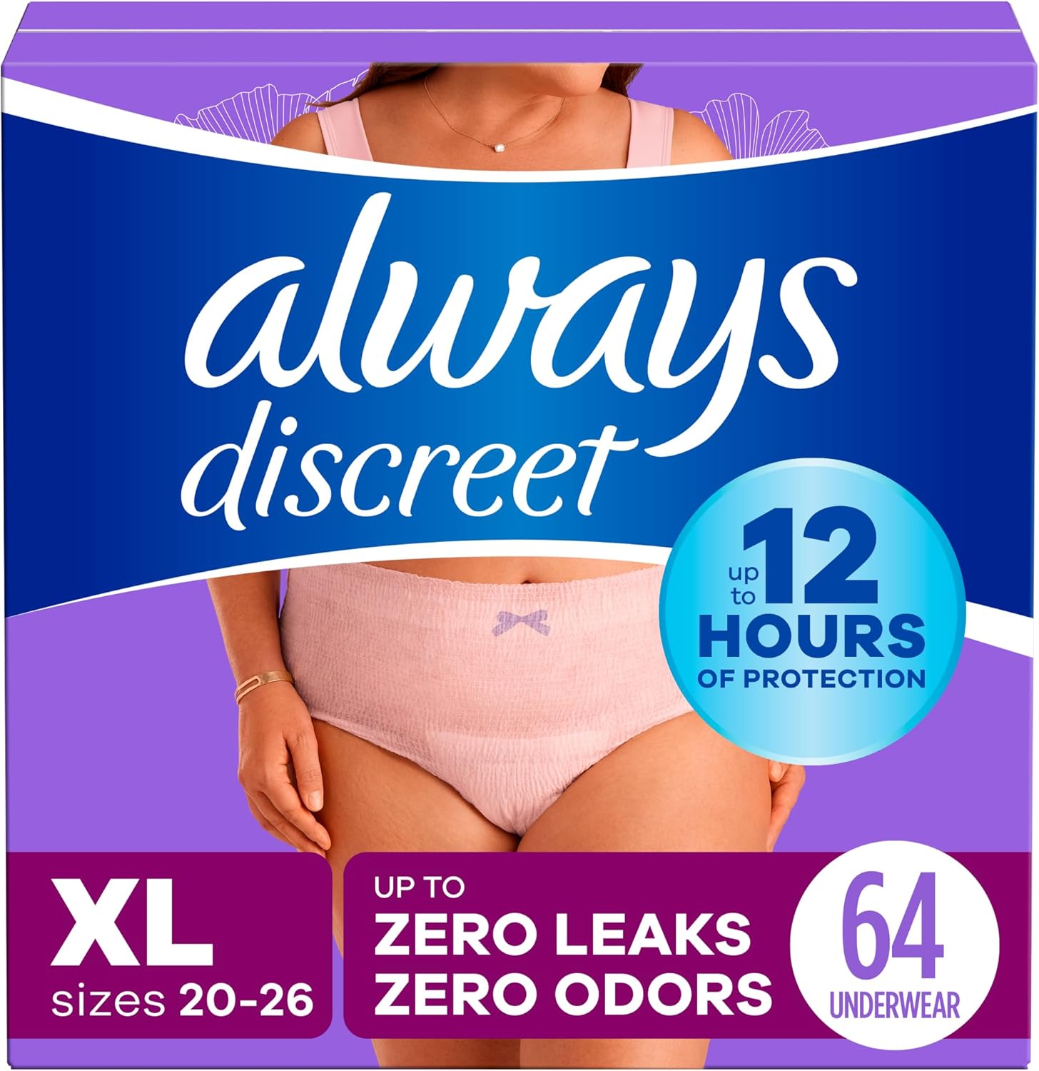 Always Discreet Adult Incontinence Underwear for Women
